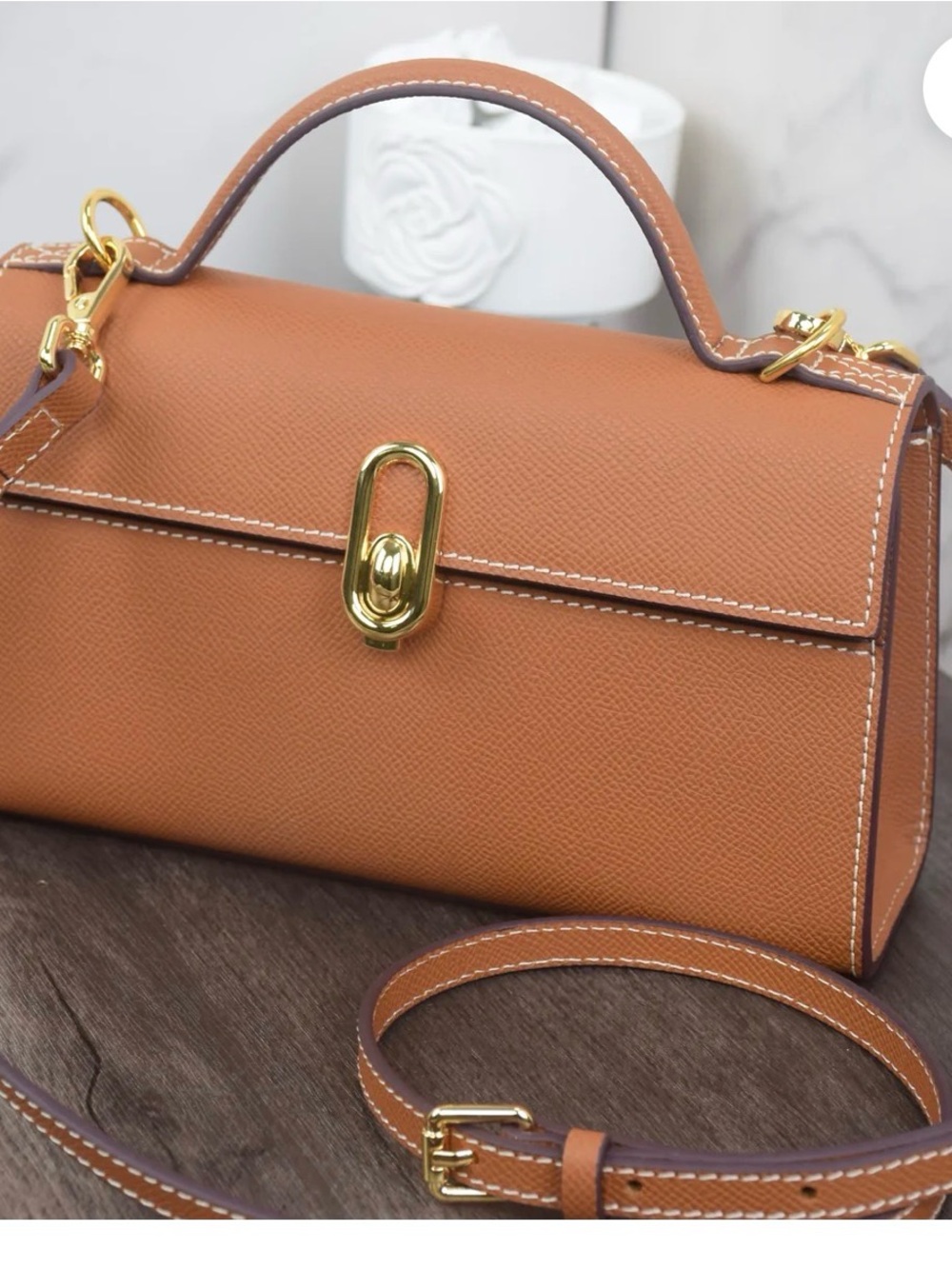 Dress up your purse HCC x DUYP Madison Bag camel brown